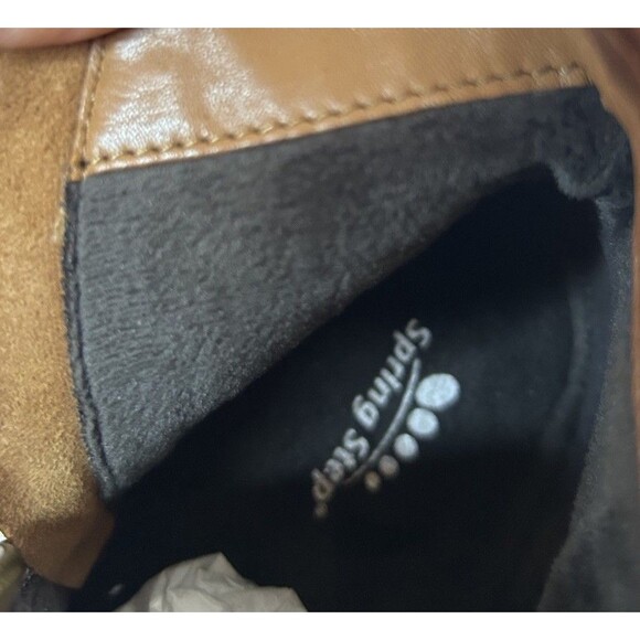 Spring Step Women's Stockholm Leather Ankle Boots Fold-over Cuffs  7.5-8 brown - Picture 8 of 11